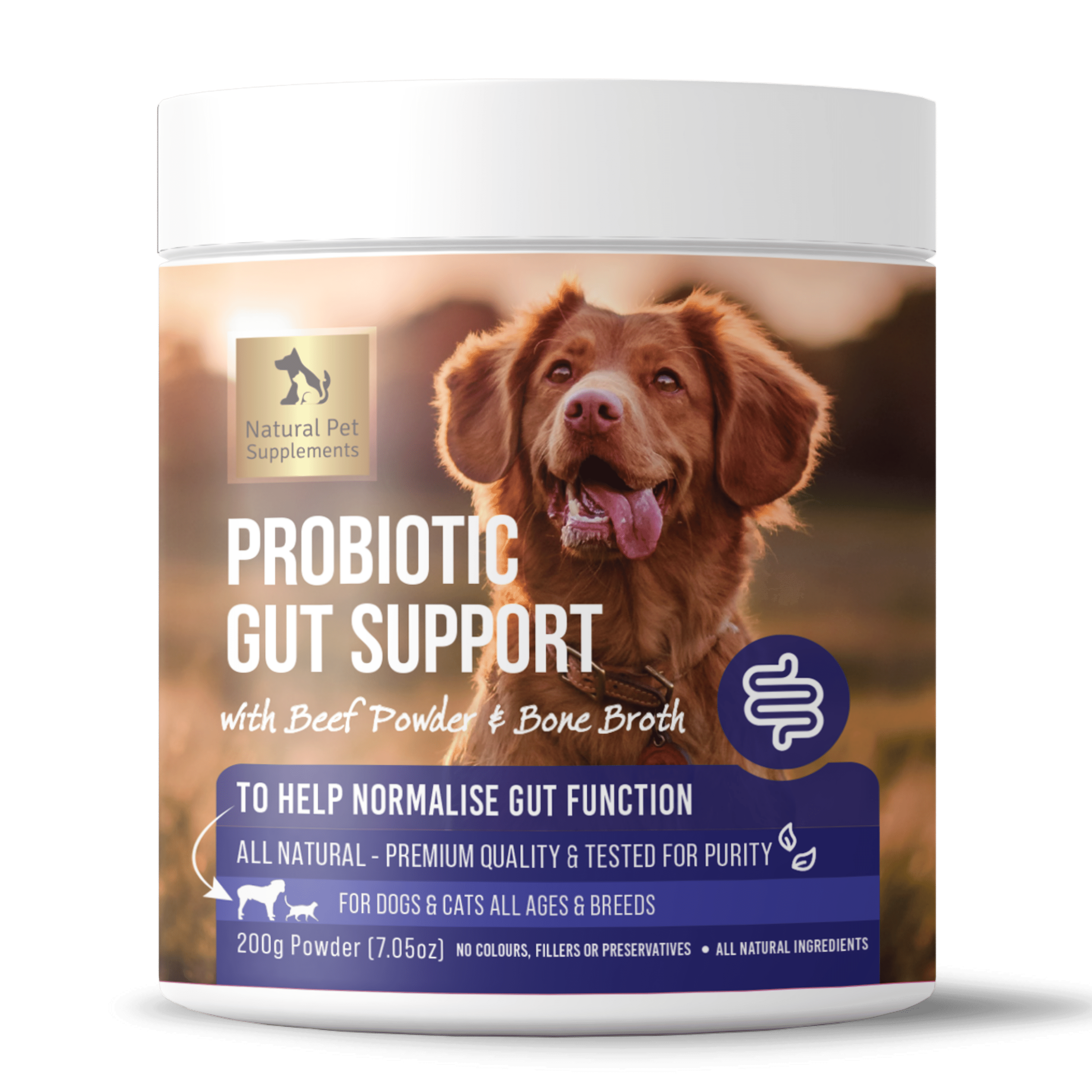 Probiotic Gut Support for Dogs and Cats 200g Natural Pet Supplements Natural Pet Supplements Australia